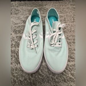 Converse Light Green and White Sneakers